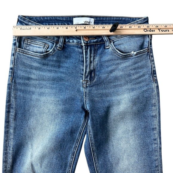 Vervet Los Angeles Mid Rise Crop Straight Jeans- V2750 Size 27 - Picture 7 of 8
